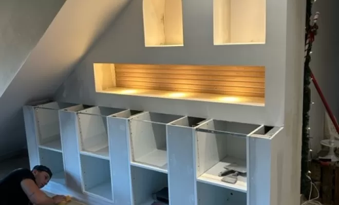 Mur décoratif avec rangement