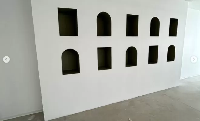 Création d'un mur décoratif en placo à Collioure, Collioure, ETS Ferrer